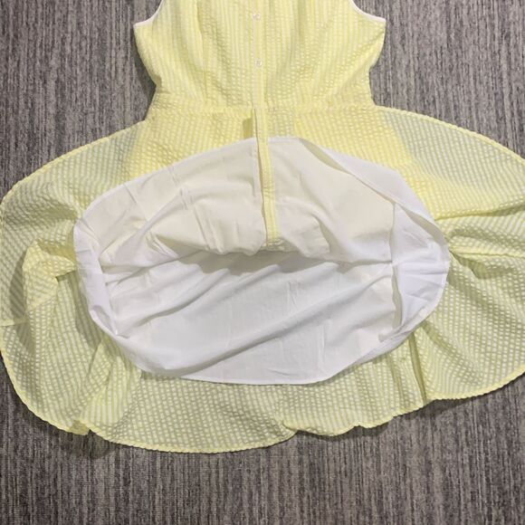 Charming Charlie Gingham &‎ Eyelet Summer Shirt Dress Small Girlhoodcore Pockets - Picture 4 of 7